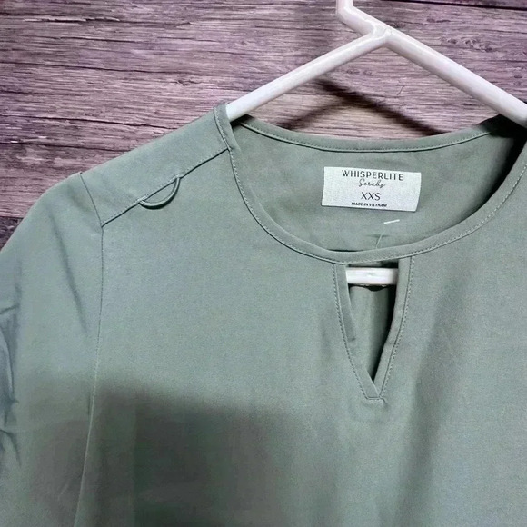 Whisperlite Scrubs Women's Sage Green Top XXS - Picture 3 of 7
